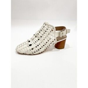 Donald Pliner 6.5 Cassie Sandal Woven Weave Leather Slingback Block Heel $298